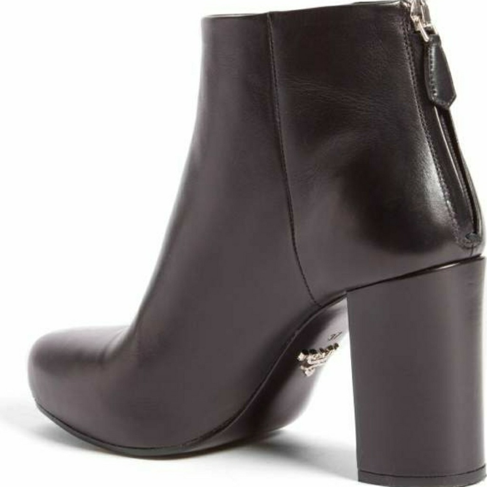 Pre-Loved Black Prada Block Heel Bootie - Picture 3 of 7